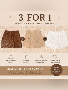 ✨ 3 for 1 Skirt & Skirt Bundle – Neutral Wardrobe Essentials